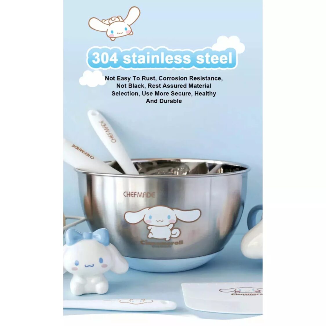 Chefmade Ss Mixing Bowl 20xH12cm Cinnamoroll (1898cm-CL5008)
