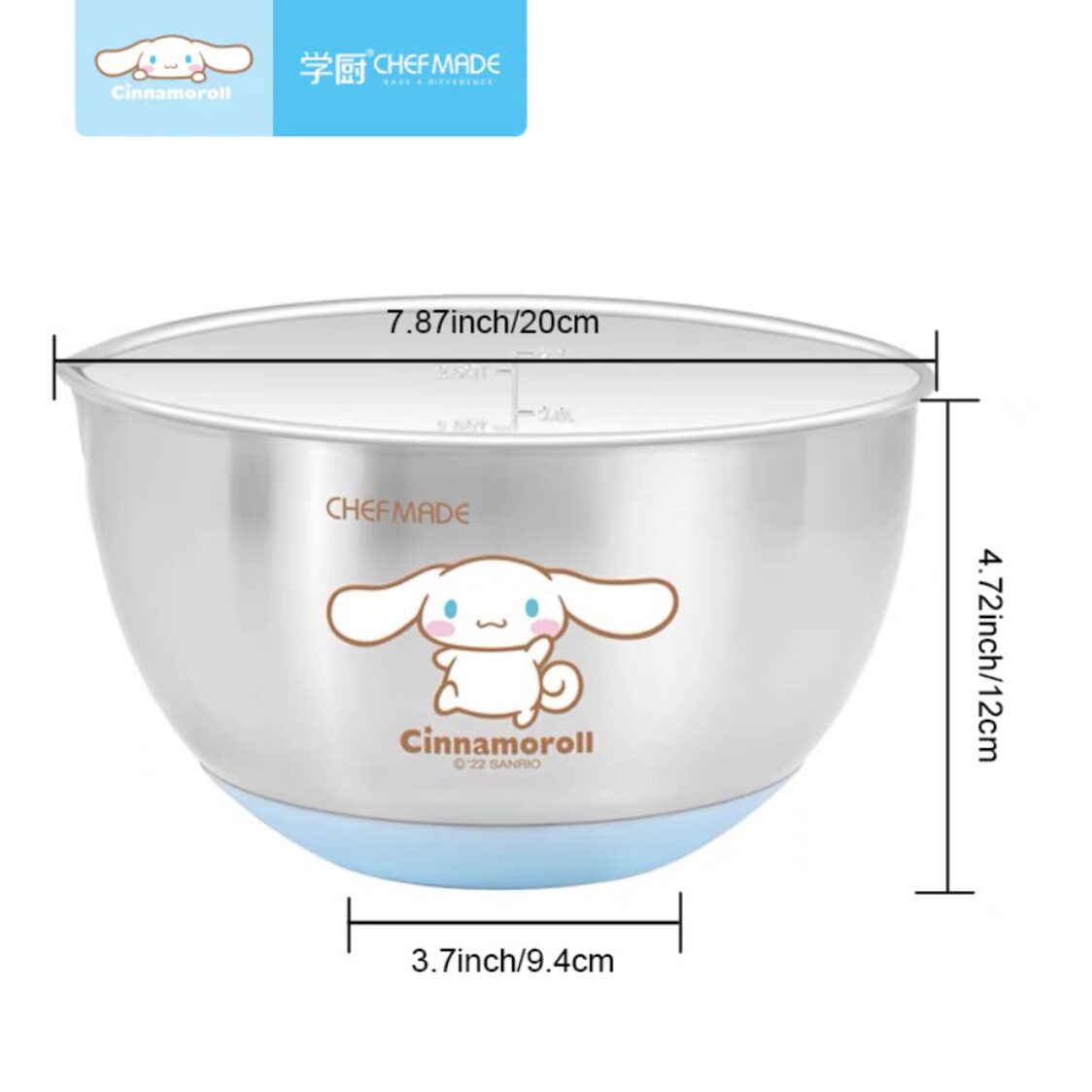 Chefmade Ss Mixing Bowl 20xH12cm Cinnamoroll (1898cm-CL5008)