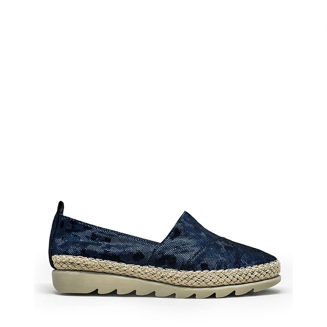 Barani 8938-230 Leather Pumps/Ballet Flats Navy (Textured Leather)