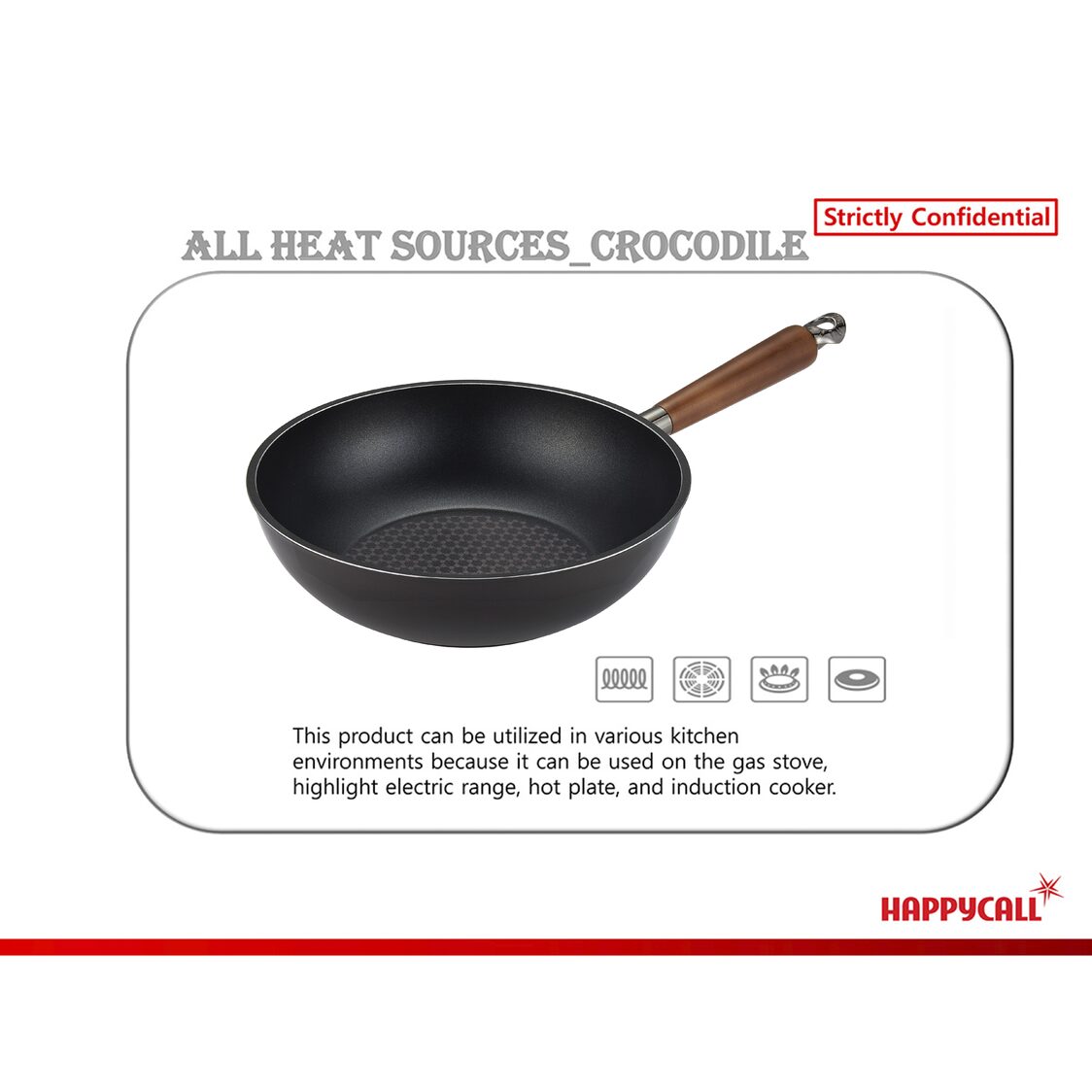 Happycall Crocodile IH Graphene Die Cast Wok Pan 28cm (3001-0641)