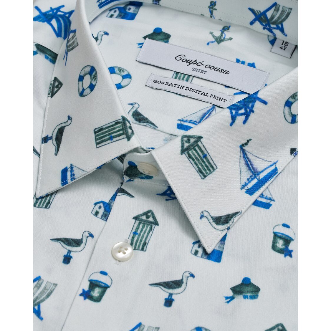 Coupe Cousu Short Sleeve Shirt, Print CCSSE291-PRINT