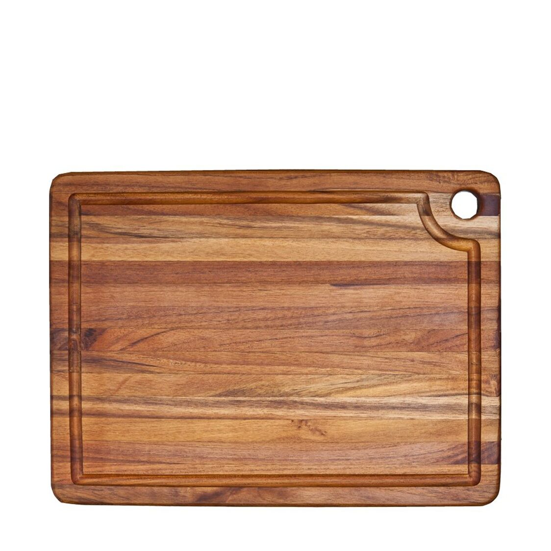 TeakHaus Corner Hole & Juice Groove Cutting/Serving Board (TKHS010392)