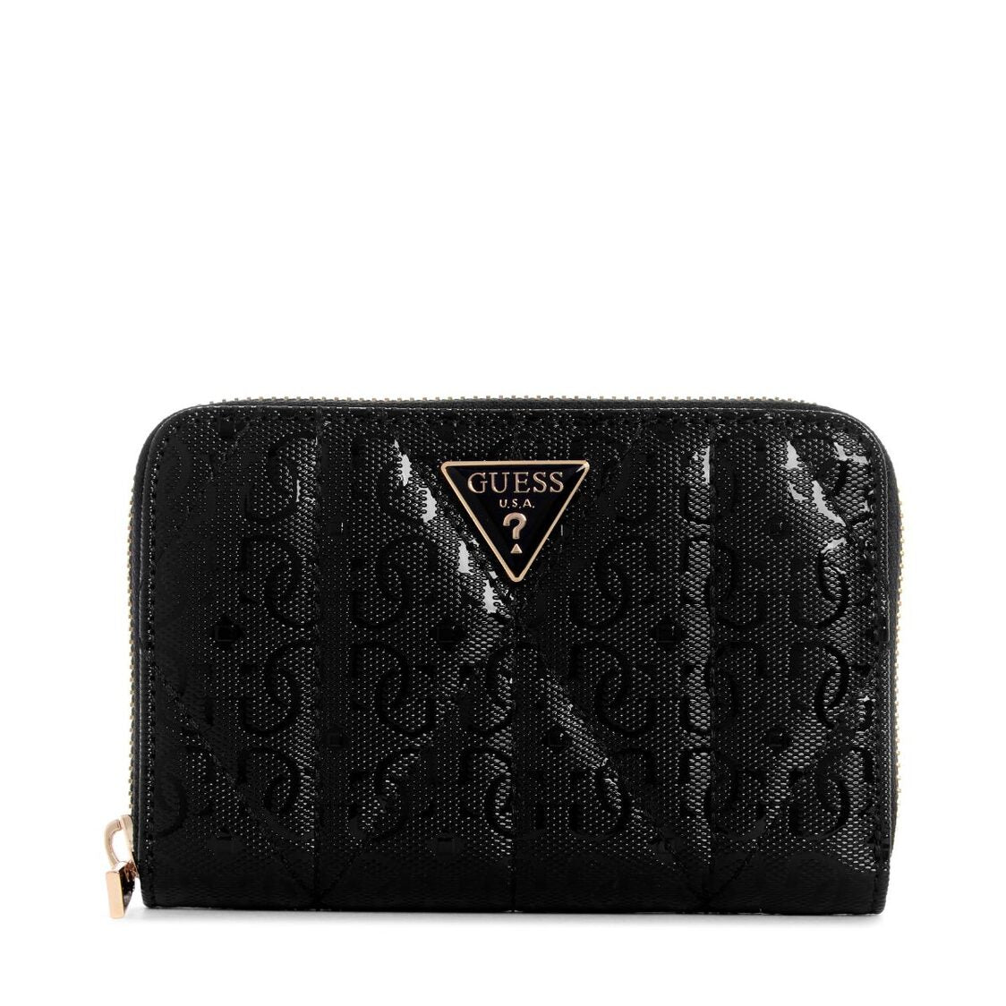 Guess Aldina Slg Medium Zip Around,Black