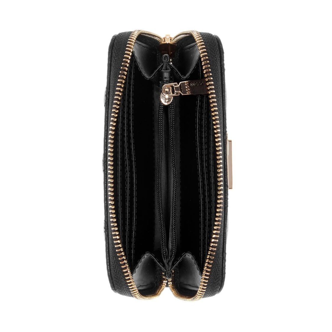 Guess Aldina Slg Medium Zip Around,Black