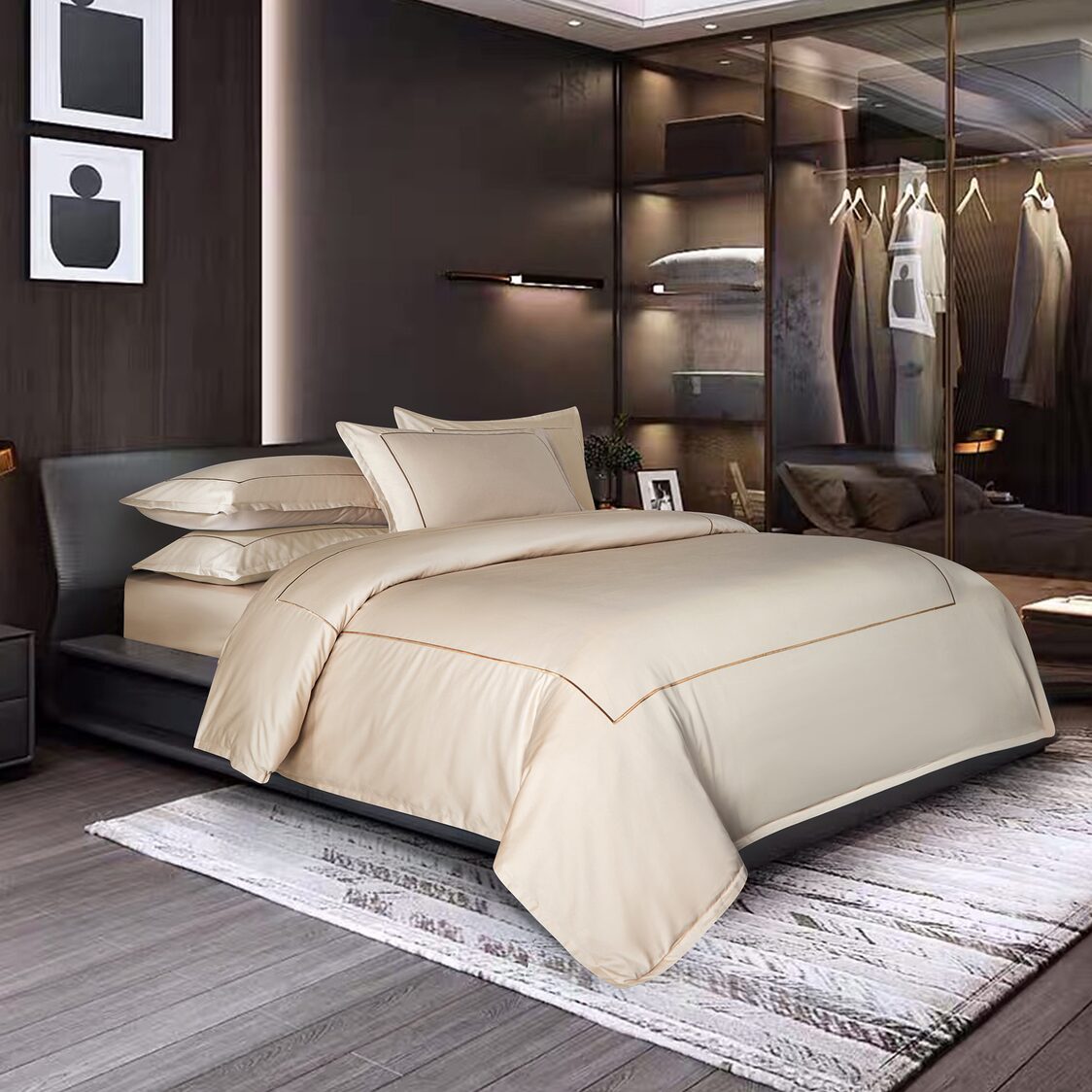Penthousee Living Lynx Bed Set Taupe