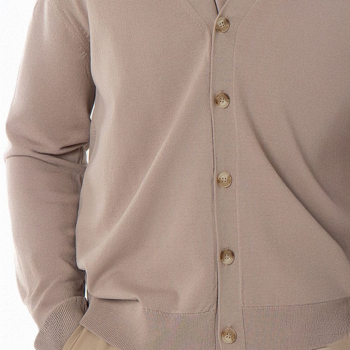K/WOODS Ice Cool Cove Cardigan in Khaki