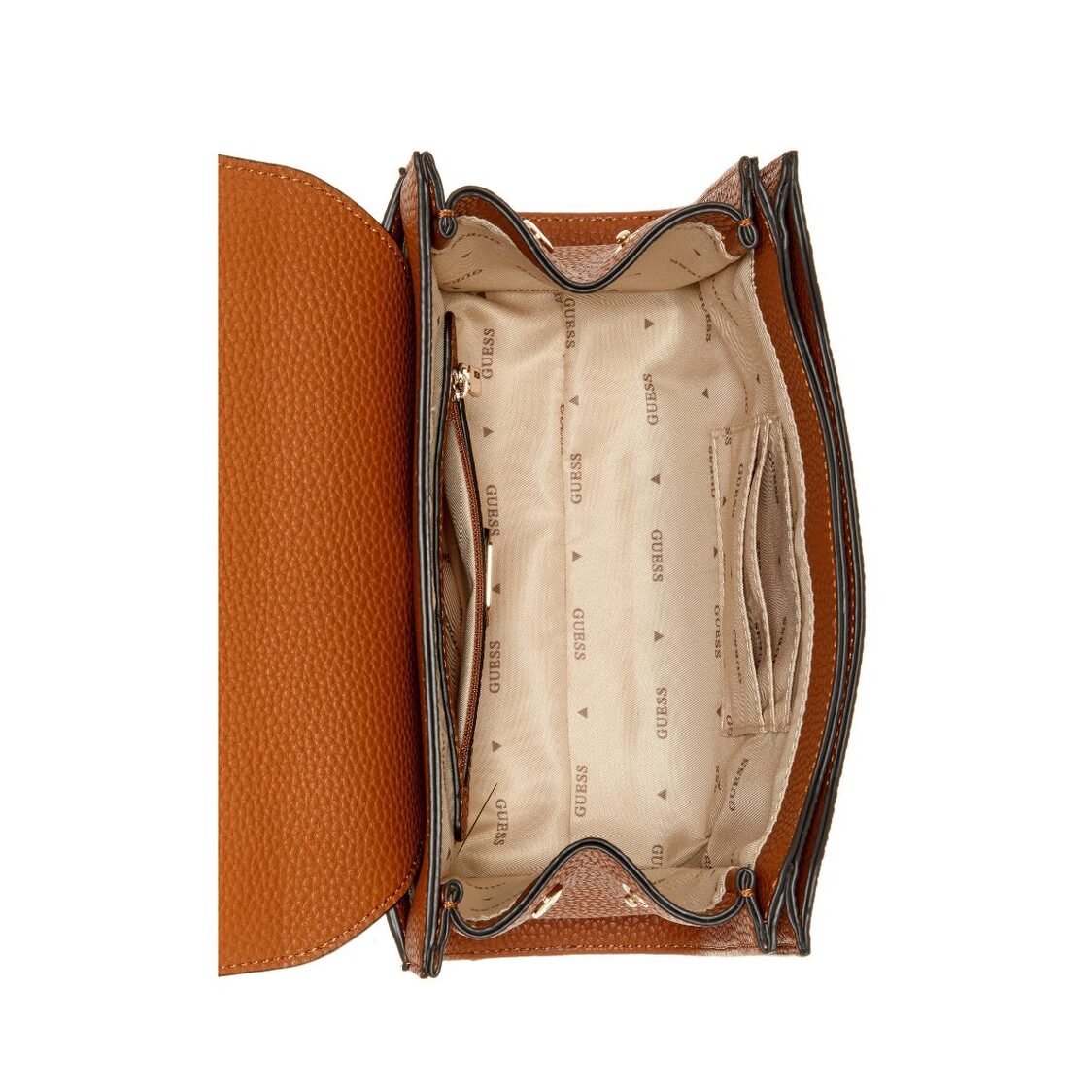 Guess Calista Convertible Crossbody Flap,Caramel