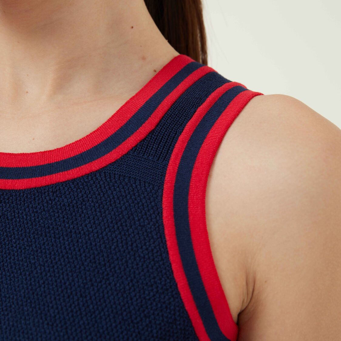 K/WOODS Sleeveless Knit Top In Navy