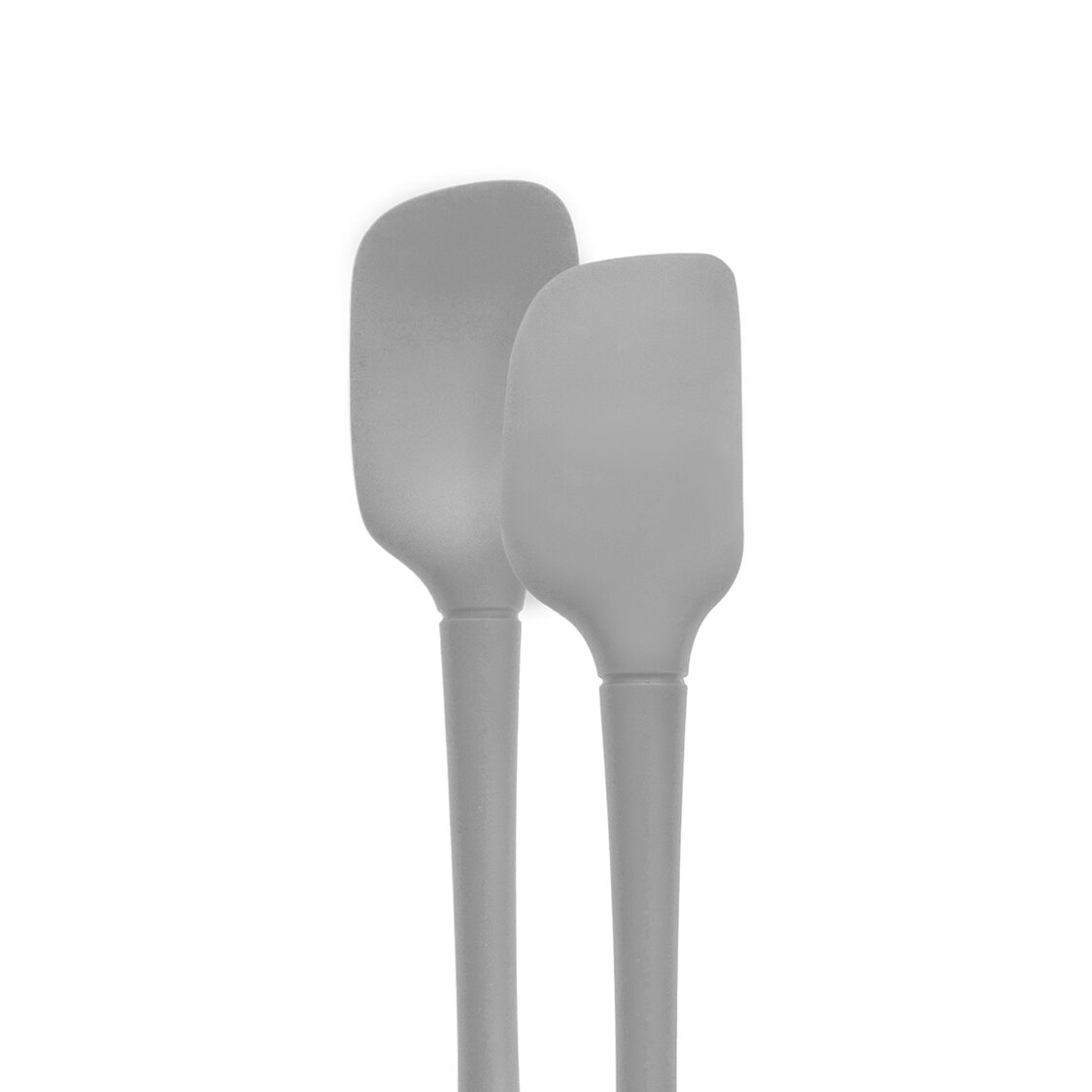 Tovolo Flex-Core All Silicone Mini Spatula & Spoonula Set of 2 Oyster Gray