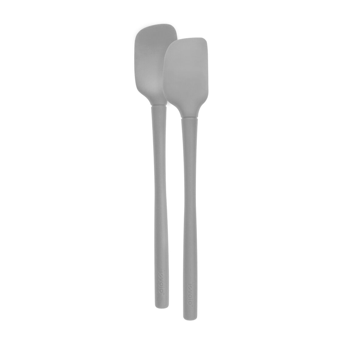 Tovolo Flex-Core All Silicone Mini Spatula & Spoonula Set of 2 Oyster Gray