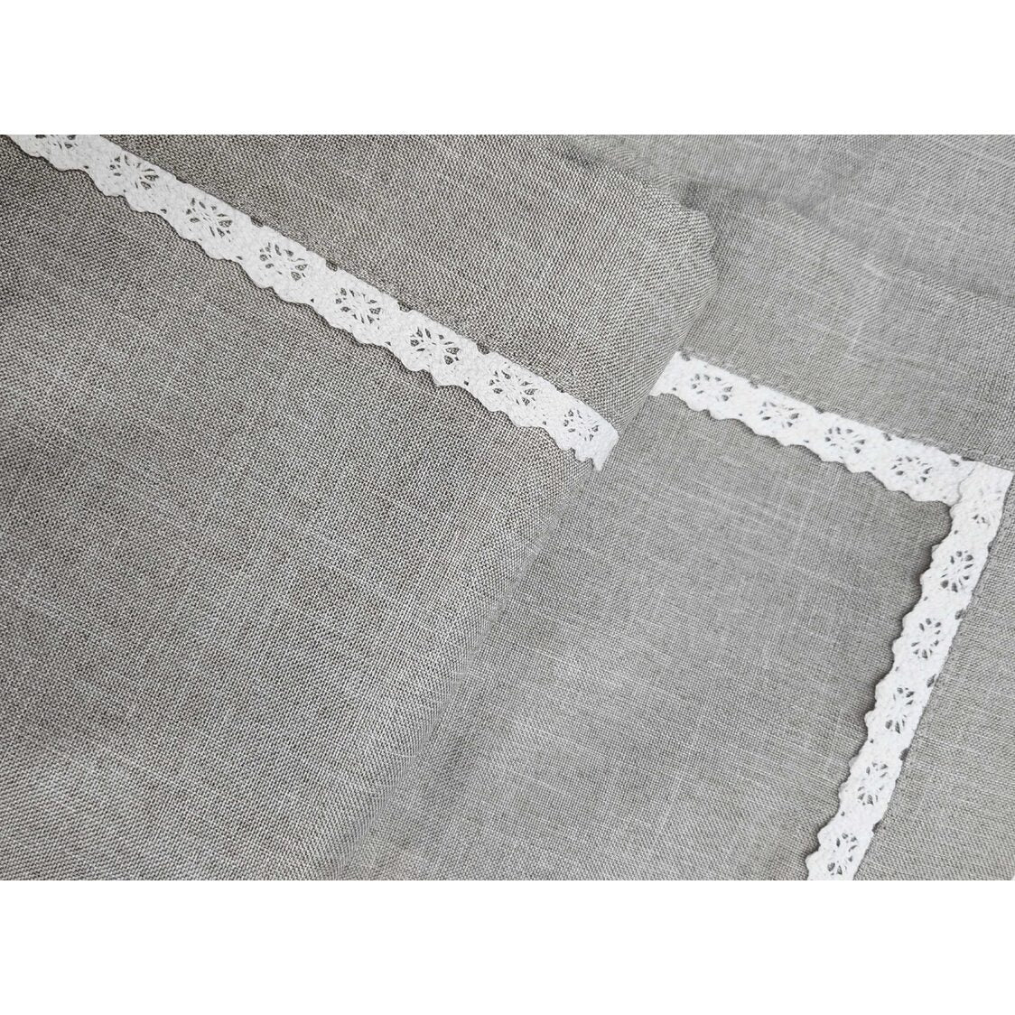 J. Rapee Lacey Tablecloth Grey