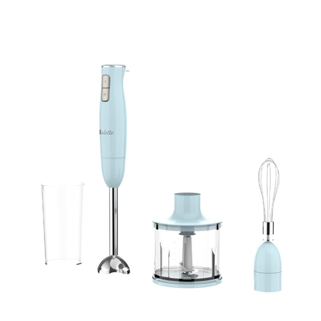Odette 2 Speed Handheld Blender With Chopper And Whisk Light Blue HB976BL