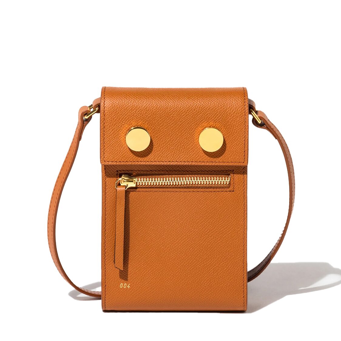 RSVP Passive Aggressive Grained Cognac Mobile Bag
