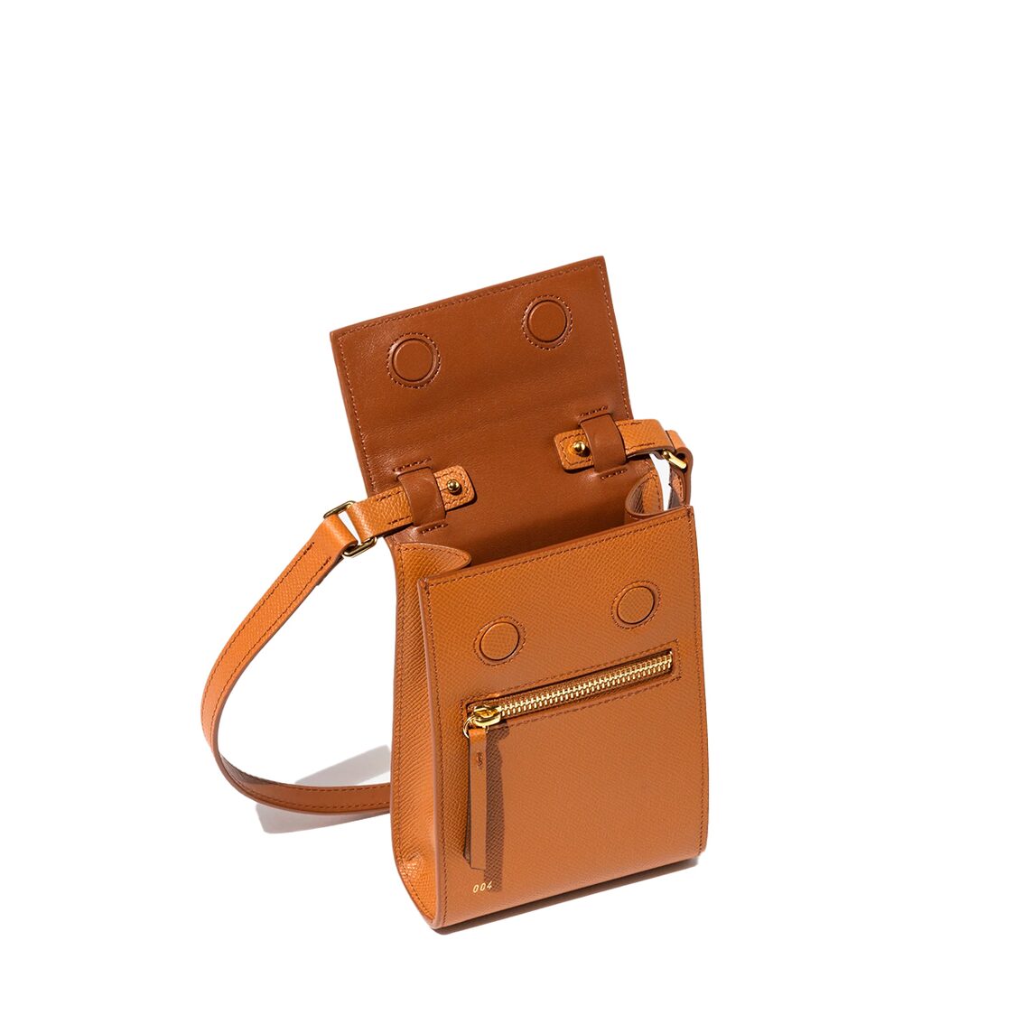 RSVP Passive Aggressive Grained Cognac Mobile Bag