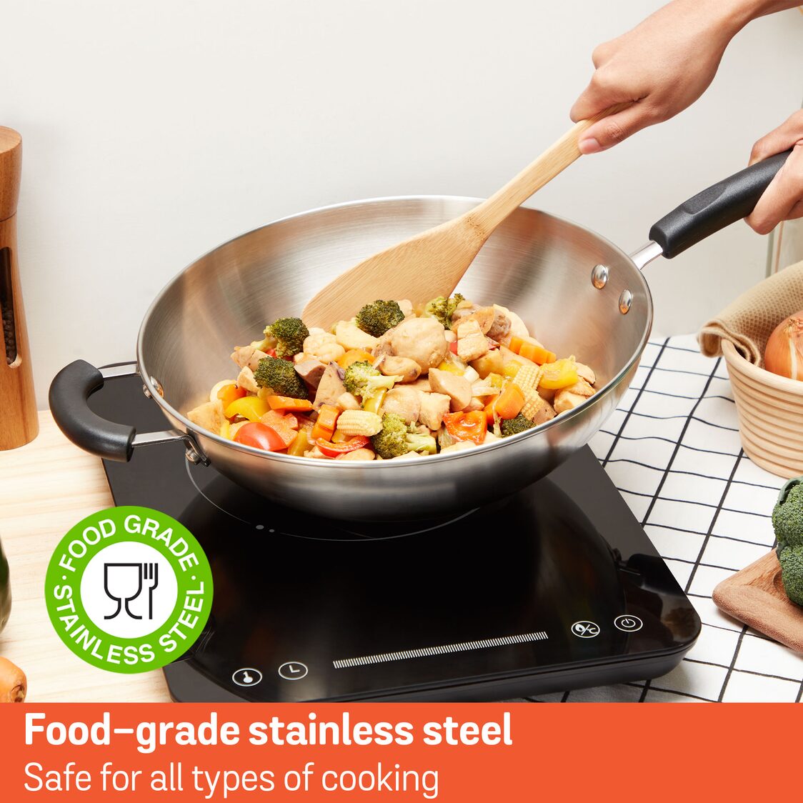 Meyer Centennial Stainless Steel 32cm Covered Skillet Wok (Induction) 77260