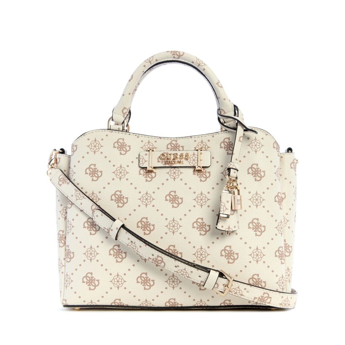 SILIA GIRLFRIEND SATCHEL,VANILLA LOGO