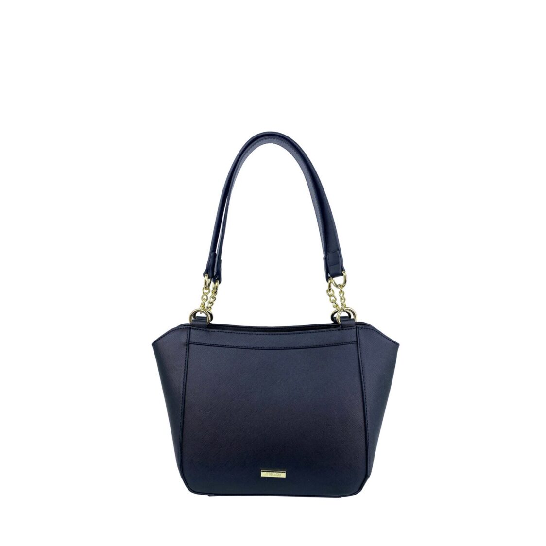 Mel&Co Saffiano Leatherette Double Handle With Chain Detail