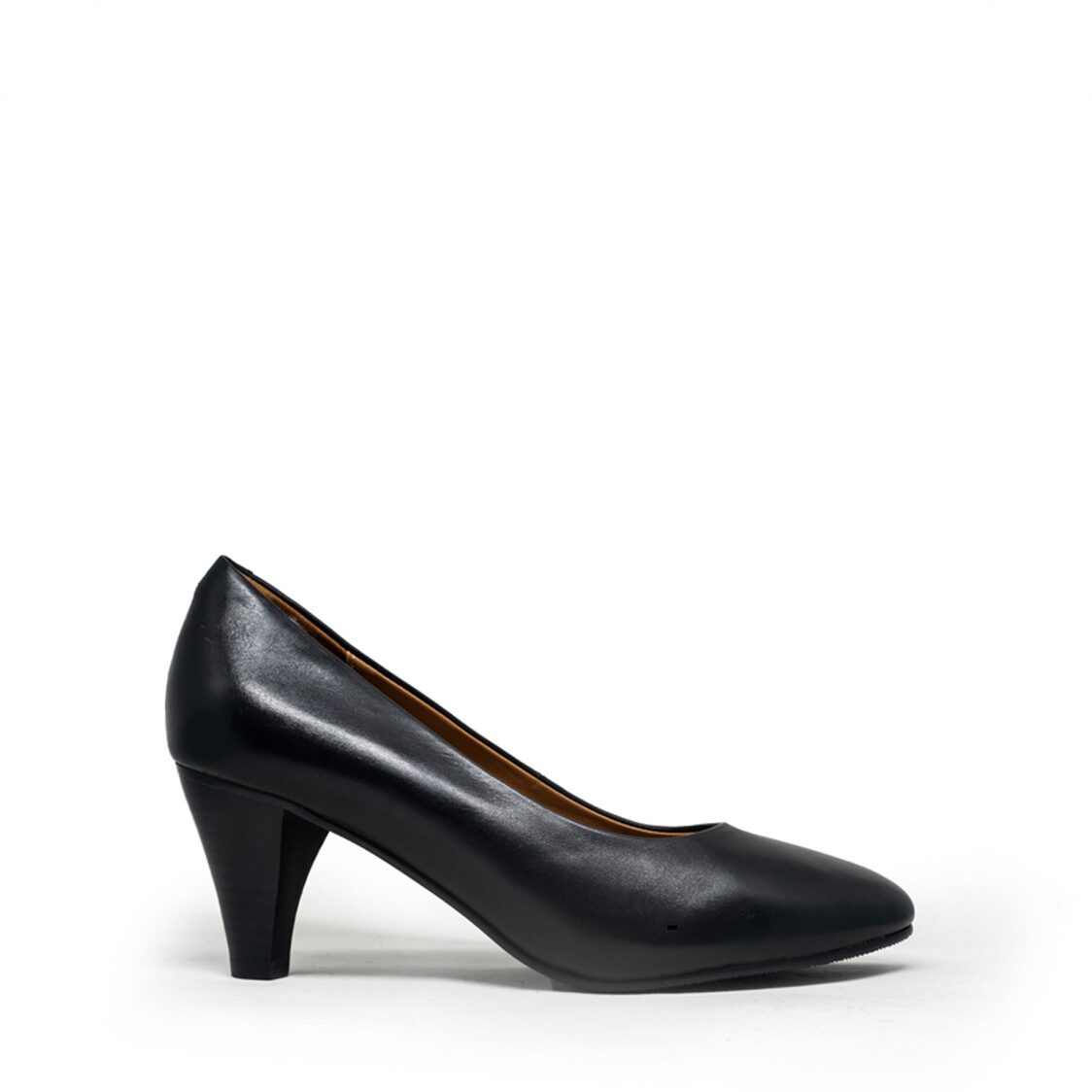 Caratti 3091 Classic Leather Heels Black (Mid)