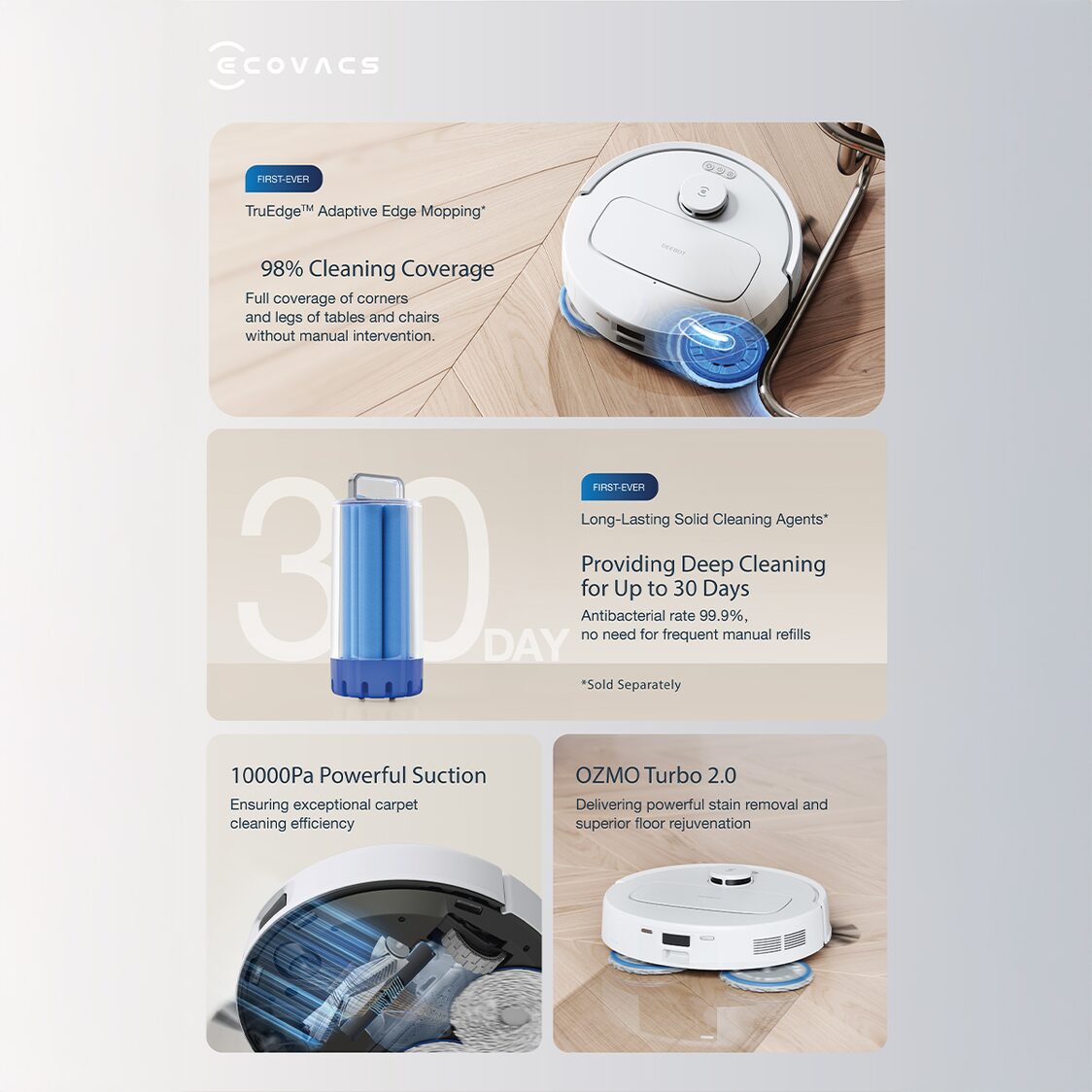 Ecovacs Deebot N30 Pro Omni - Black