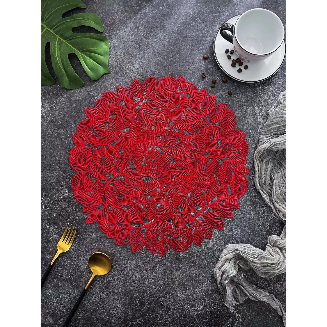 J. Rapee Petal Placemat Red