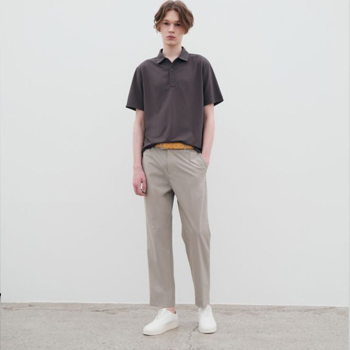 Mind Bridge [Cool]Regular Fit Banding Pants L/Grey