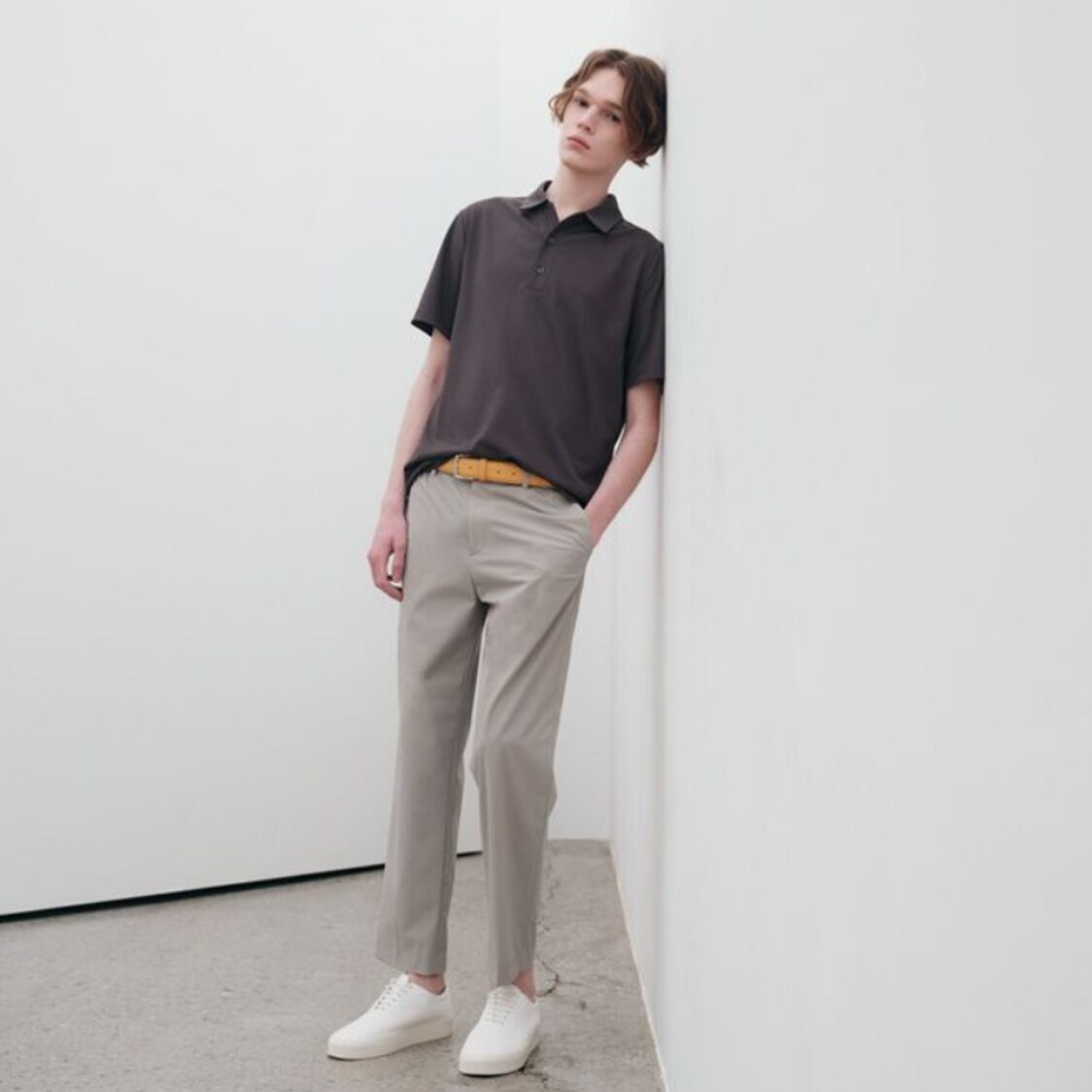 Mind Bridge [Cool]Regular Fit Banding Pants L/Grey