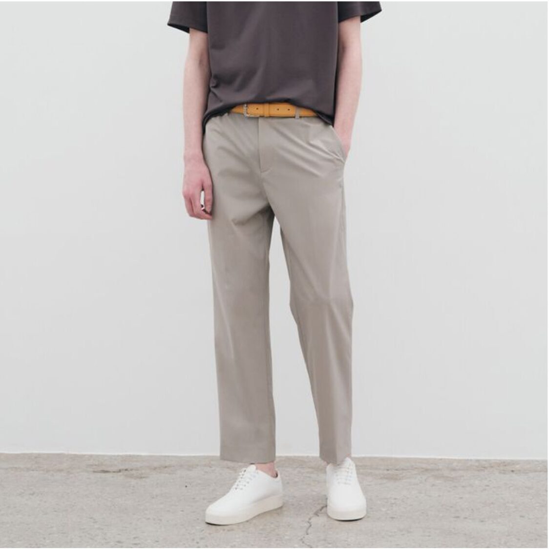 Mind Bridge [Cool]Regular Fit Banding Pants L/Grey