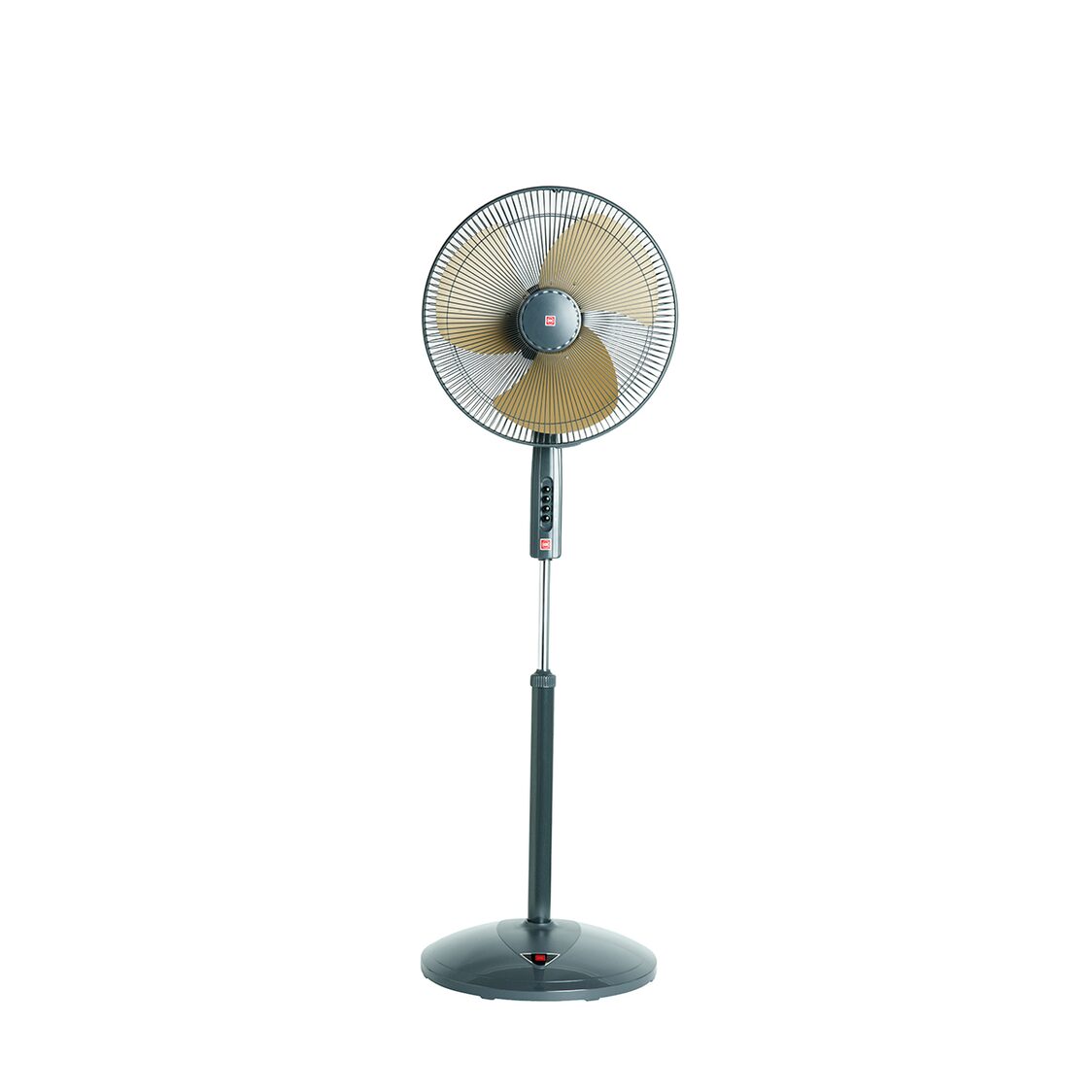 KDK Stand Fan w Metal Blade P40US Gold