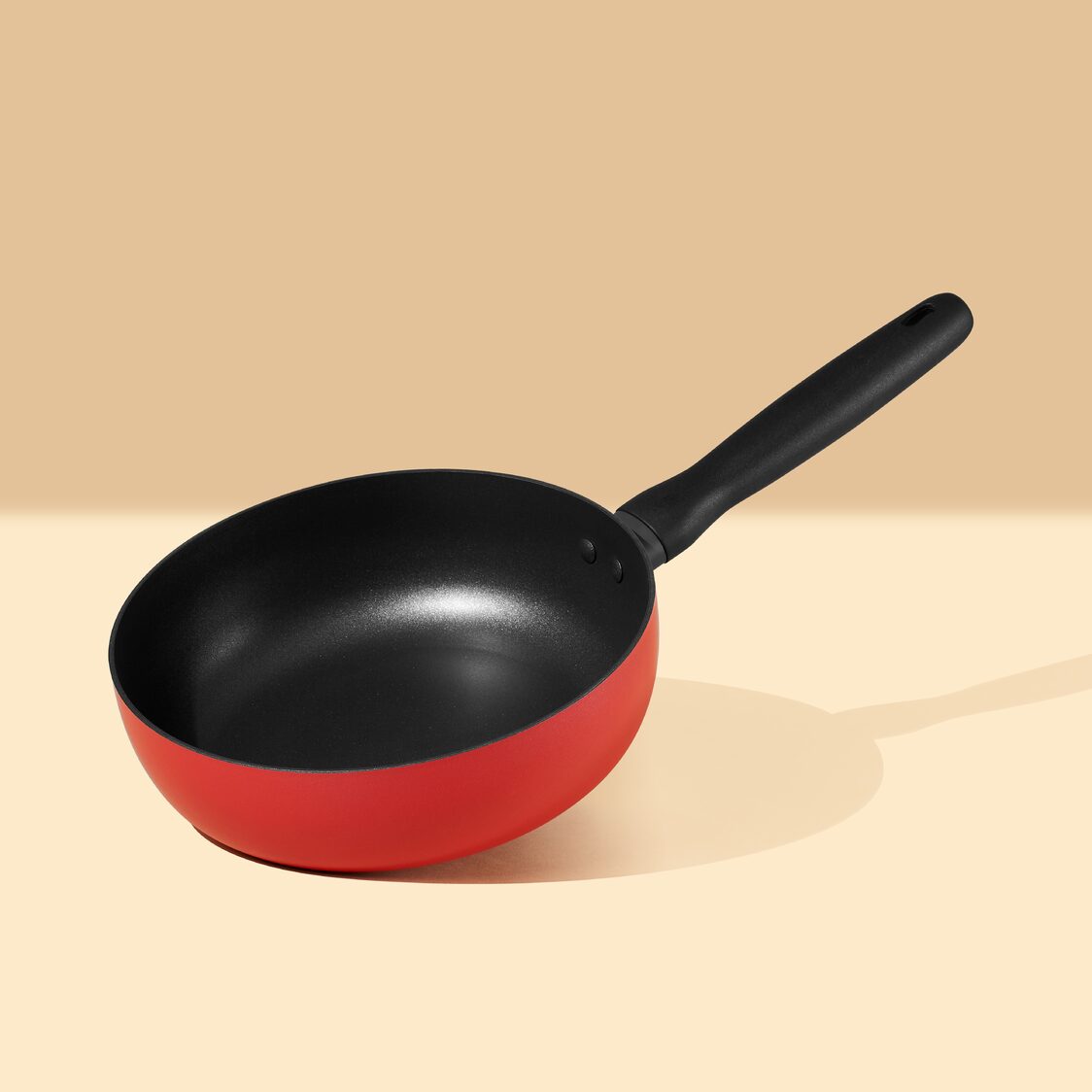 Meyer Bauhaus Nonstick 22cm | 2.1L Roma Red Open Chef's Pan (Induction) 14203