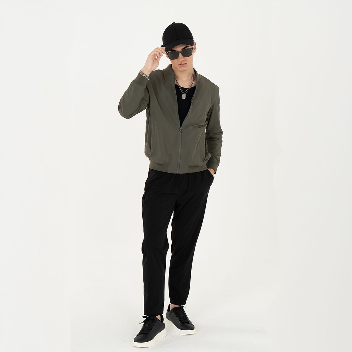 K/WOODS Packable Bomber Jacket - Army Green