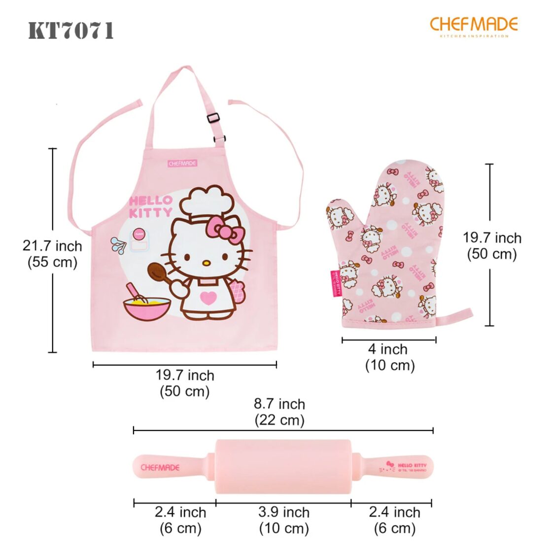 CHEFMADE Hello Kitty Kids Baking 15pcs Set 1898CM-KT7071