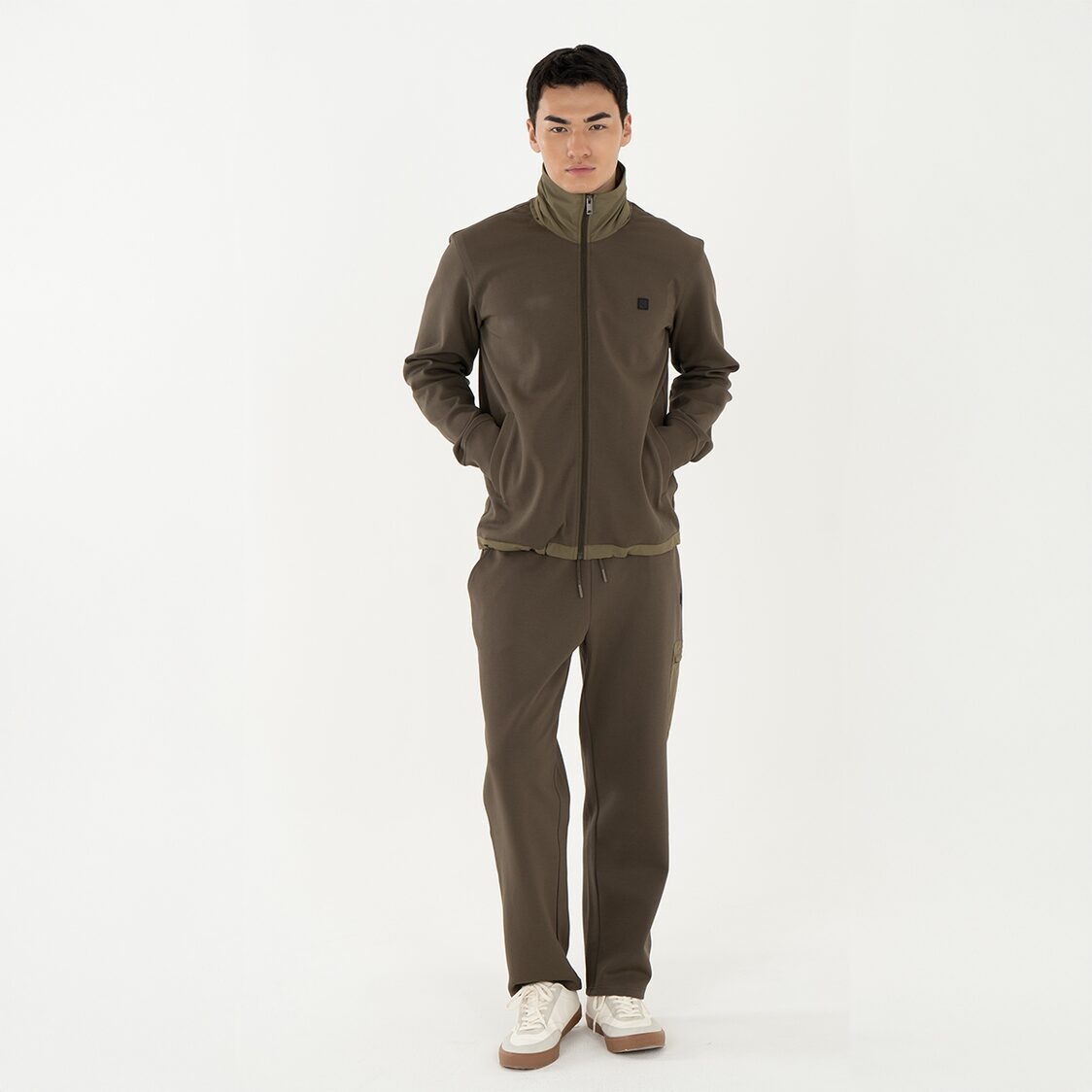 K/WOODS Mens Drift Zip-Up - Khaki