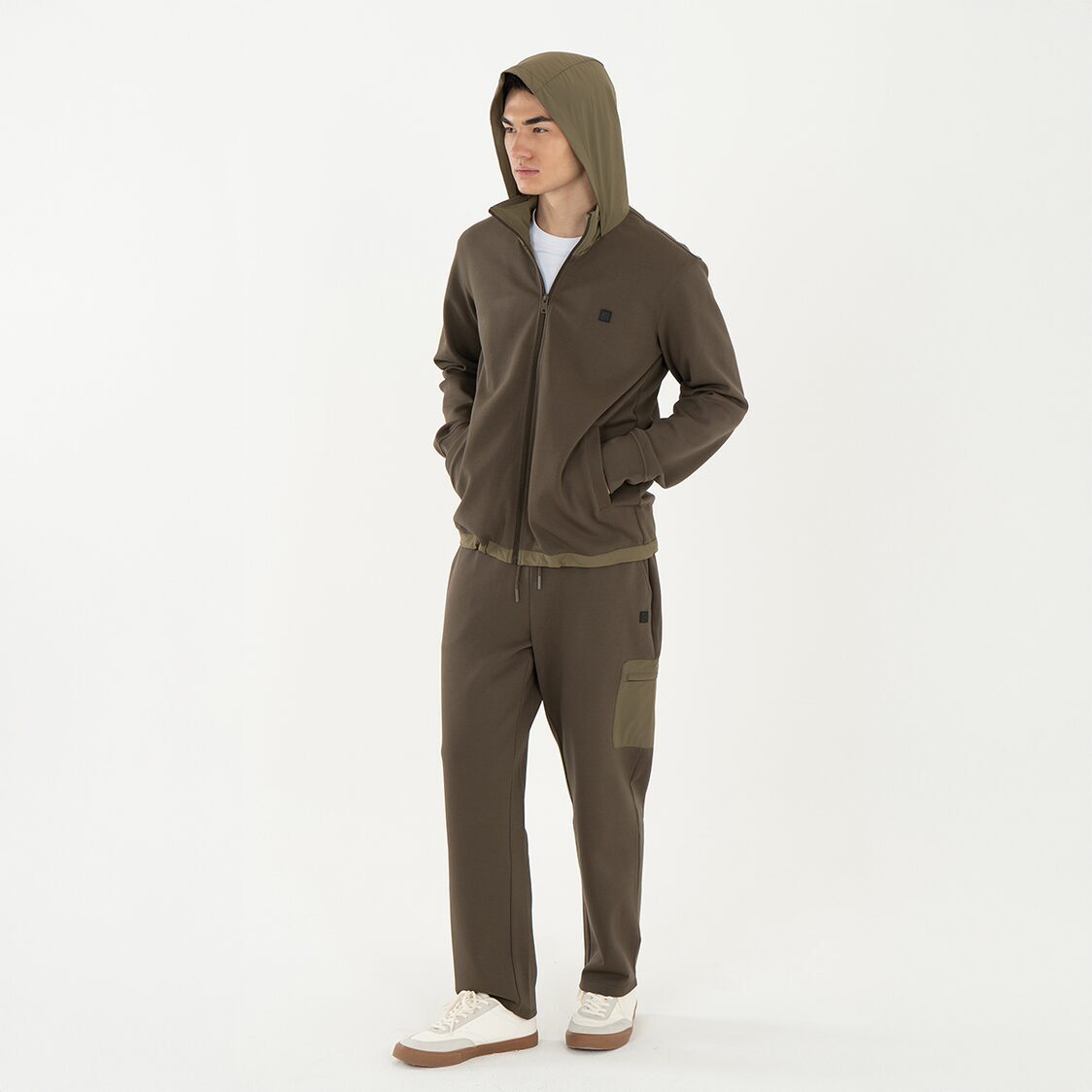 K/WOODS Mens Drift Zip-Up - Khaki