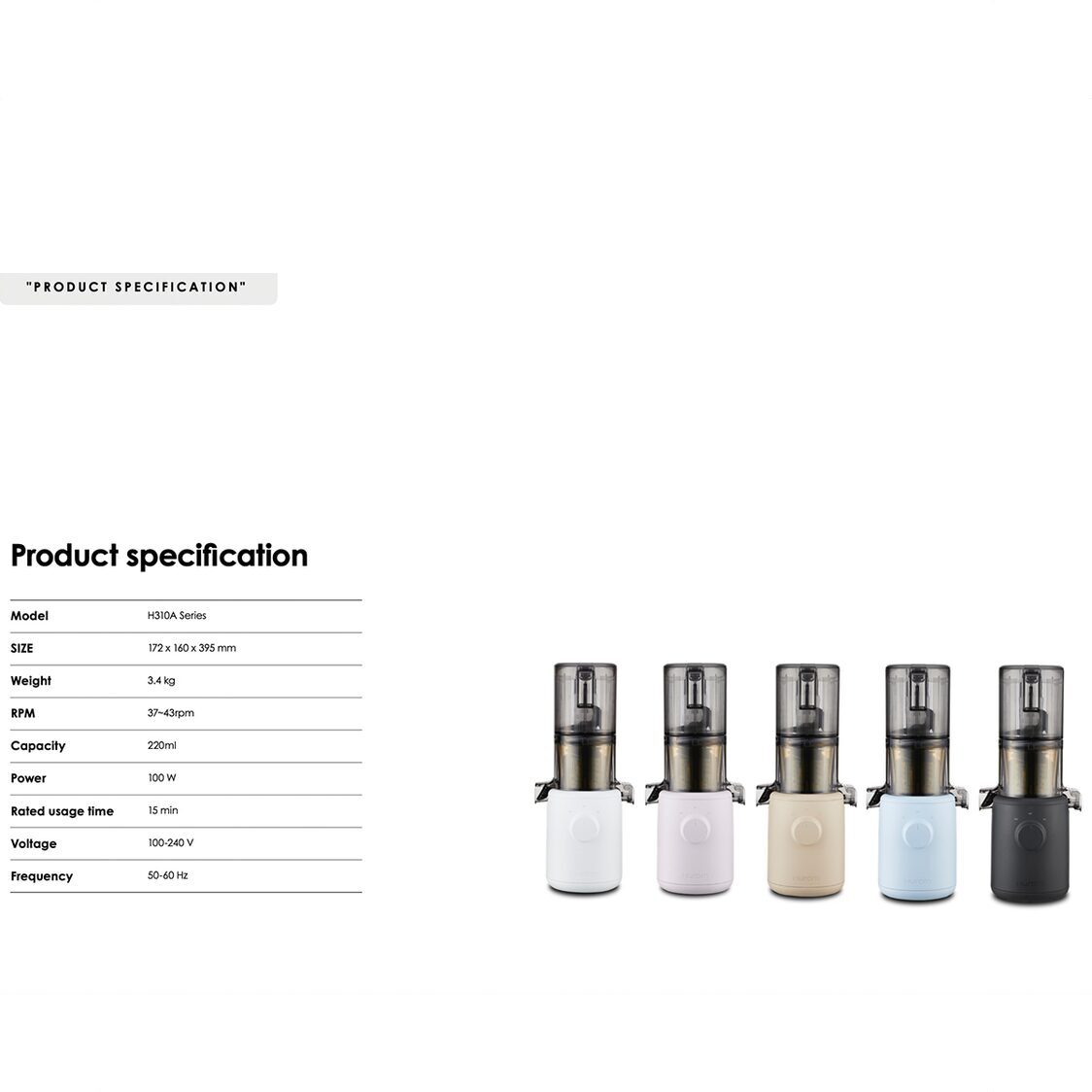 Hurom Slow Juicer HH-310 - Beige