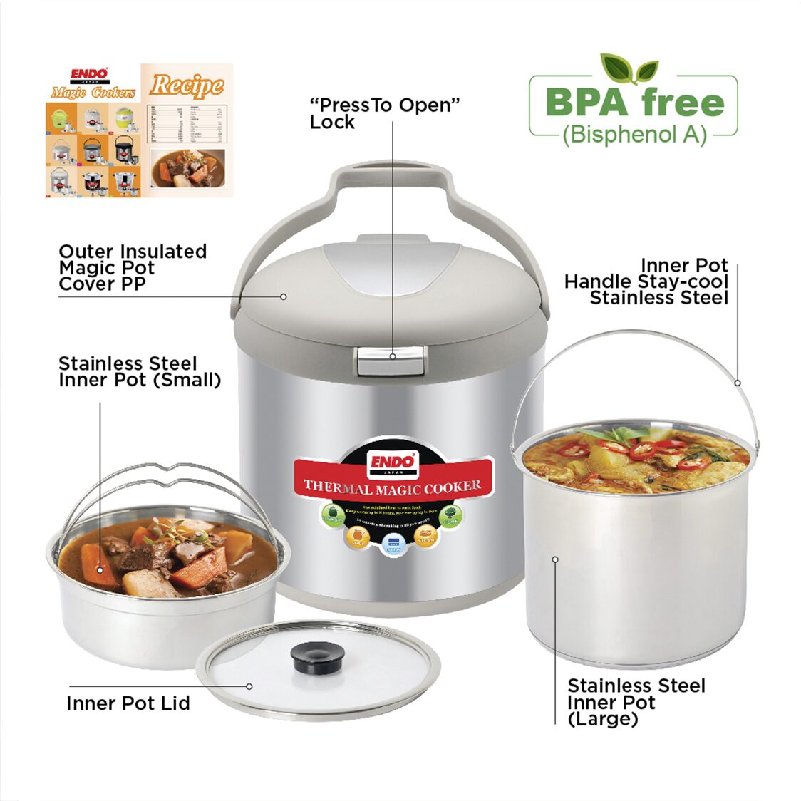 ENDO Thermal Magic Cooker - 7L (E-TMC7)