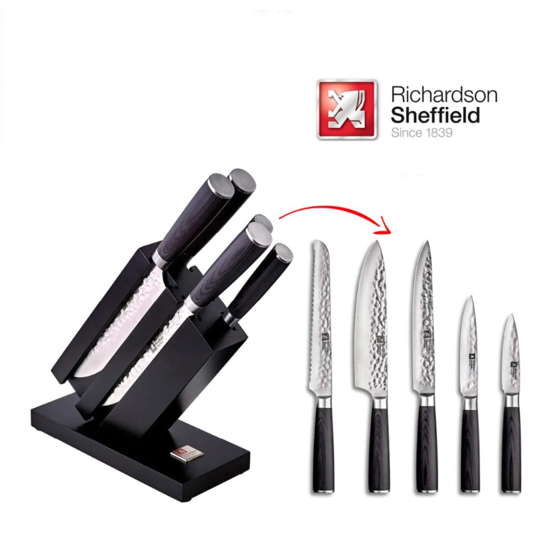 Richardson Sheffield (UK) UTA 5-PC Knife Block Set (UTA-5PC)