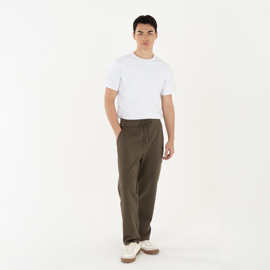 K/WOODS Mens Drift Patch Joggers - Khaki