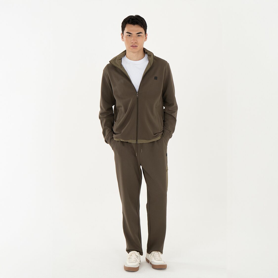 K/WOODS Mens Drift Patch Joggers - Khaki