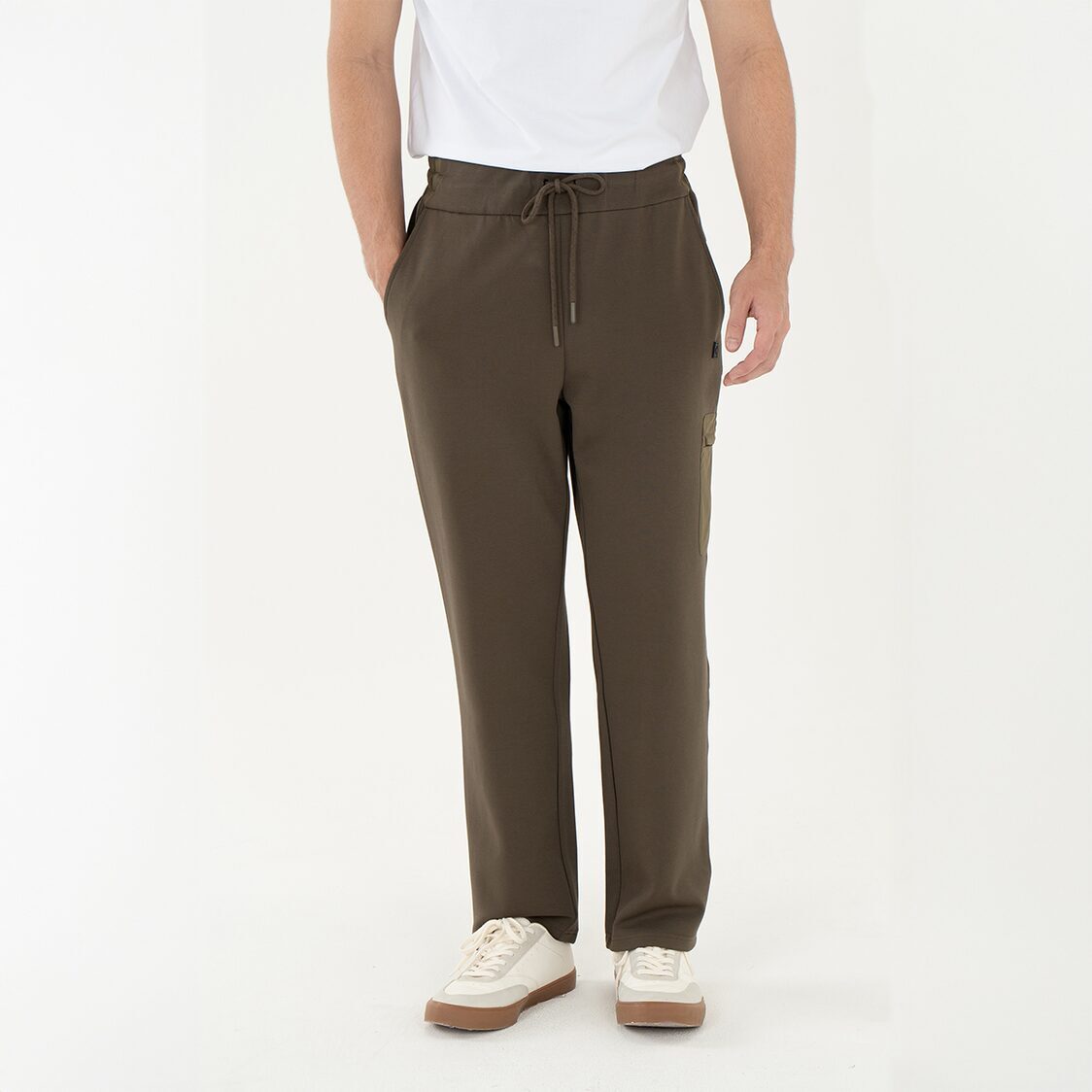 K/WOODS Mens Drift Patch Joggers - Khaki
