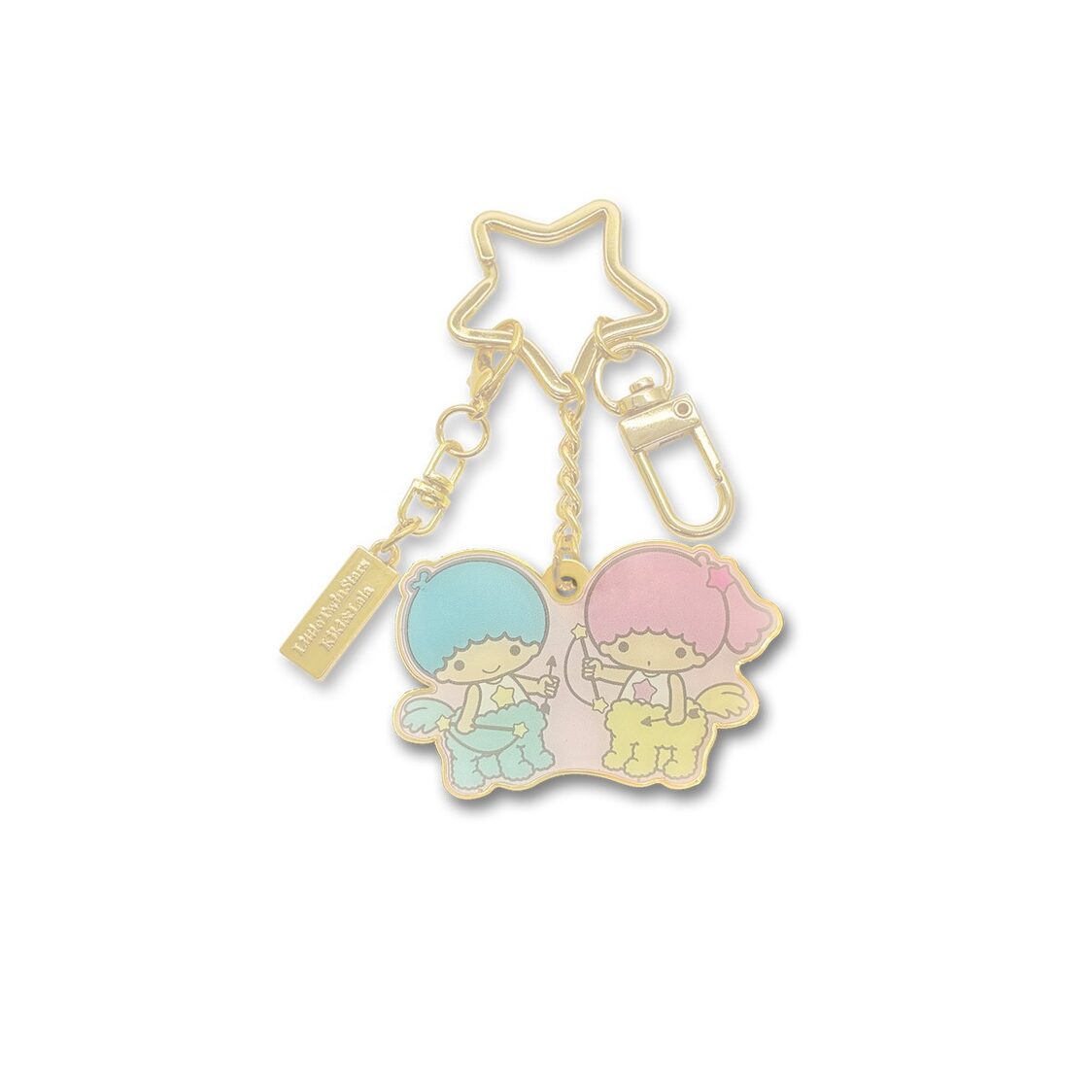 The Singapore Mint Sagittarius Little Twin Stars Horoscope 24K Gold-Plated Keychain with 24K GP Charm