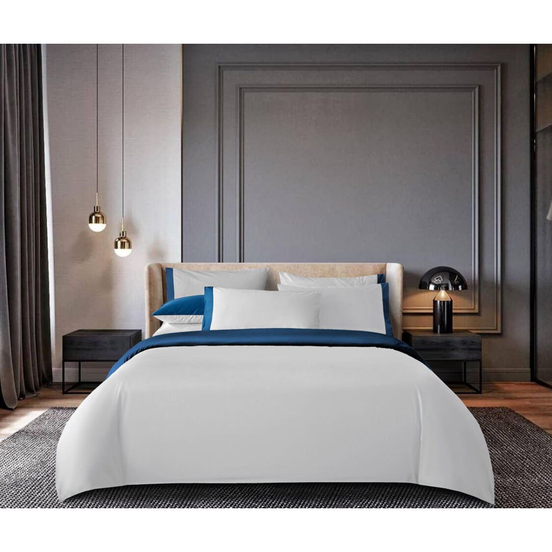 Penthouse Living Cassio Fitted Sheet Silver
