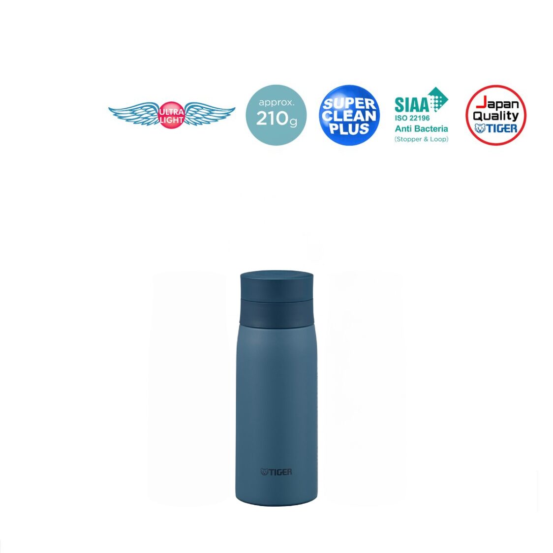 Tiger 350ml Anti-Bacteria Double S/Steel Thermal Mug - Cerulean Blue (MCY-K035 AC)