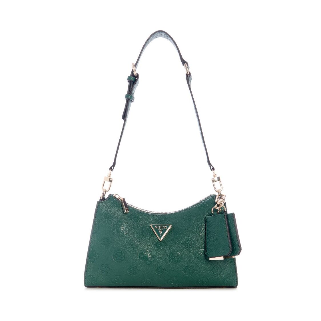 Guess Cresidia Ii Top Zip Shoulder Bag,Forest Logo