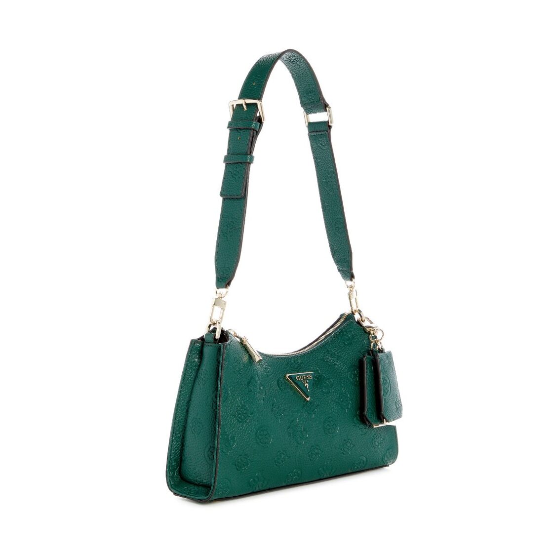 Guess Cresidia Ii Top Zip Shoulder Bag,Forest Logo