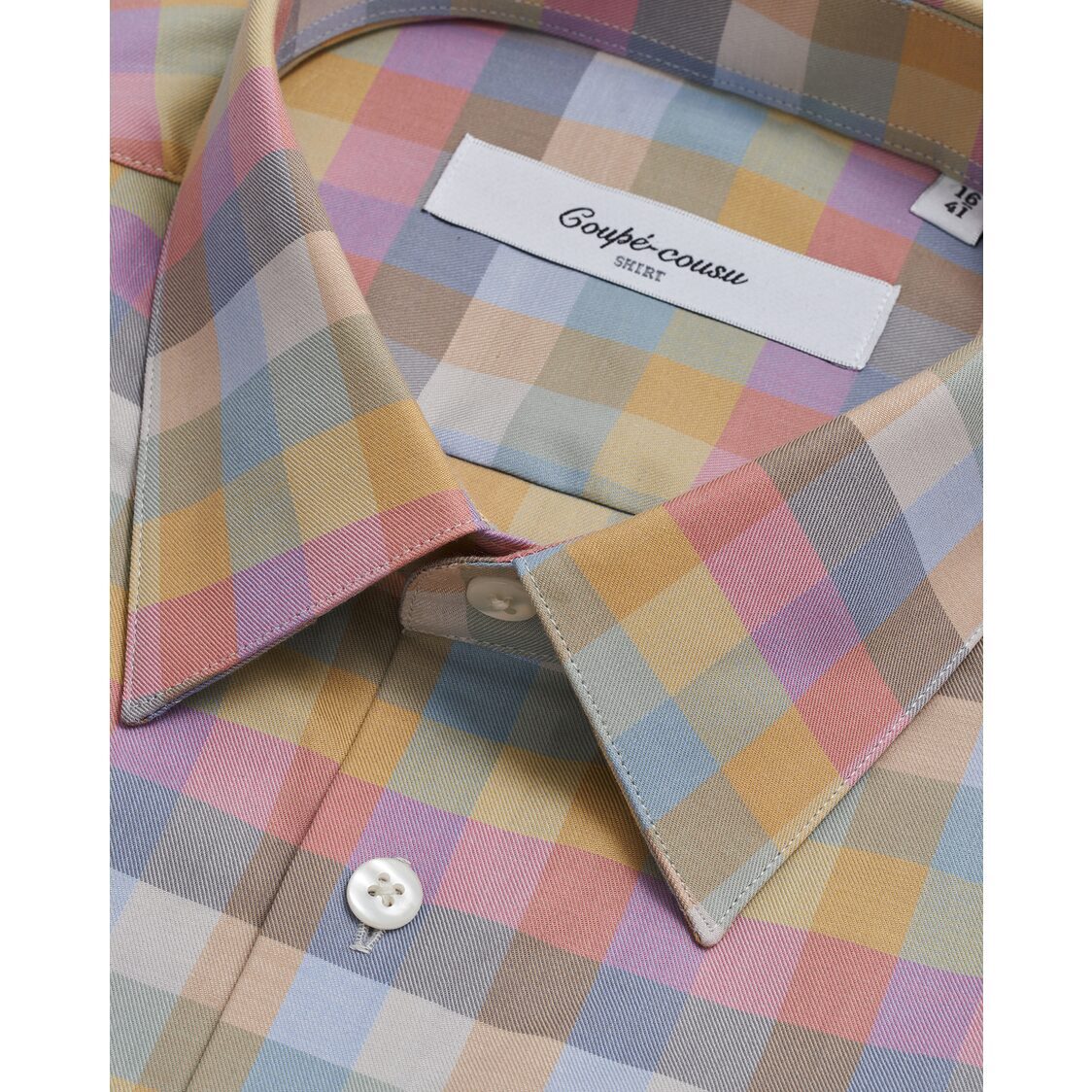 Coupe Cousu Short Sleeve Shirt, Fancy Checks CCSSE353-MULTI