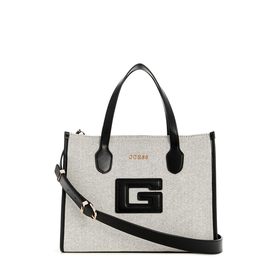 Guess G Status 2 Compartment Tote - Natural/Black