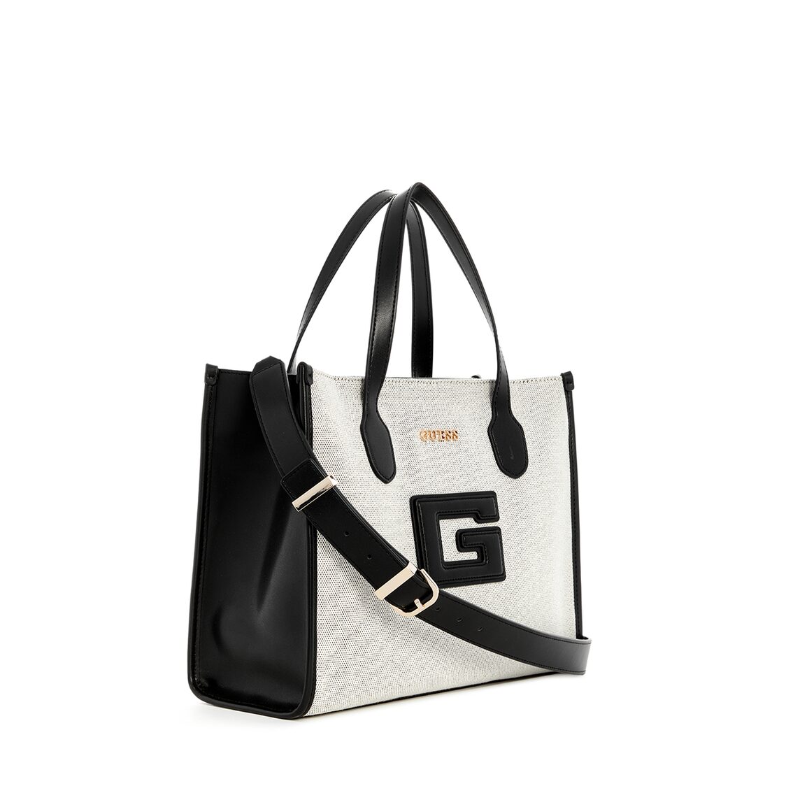 Guess G Status 2 Compartment Tote - Natural/Black