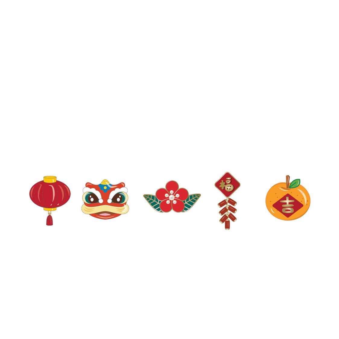 Crocs CNY Red Dragon 5 Pack