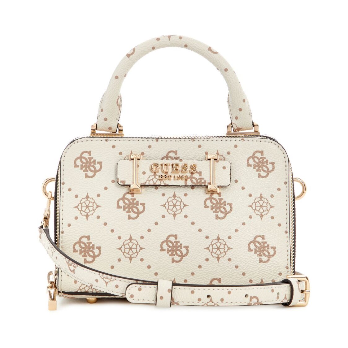 SILIA MINI SATCHEL,VANILLA LOGO