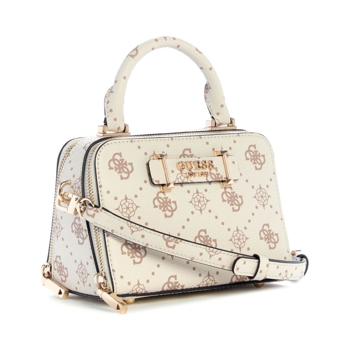 SILIA MINI SATCHEL,VANILLA LOGO